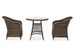 "Эспрессо-80 R" обеденная группа плетеная, цвет коричневый