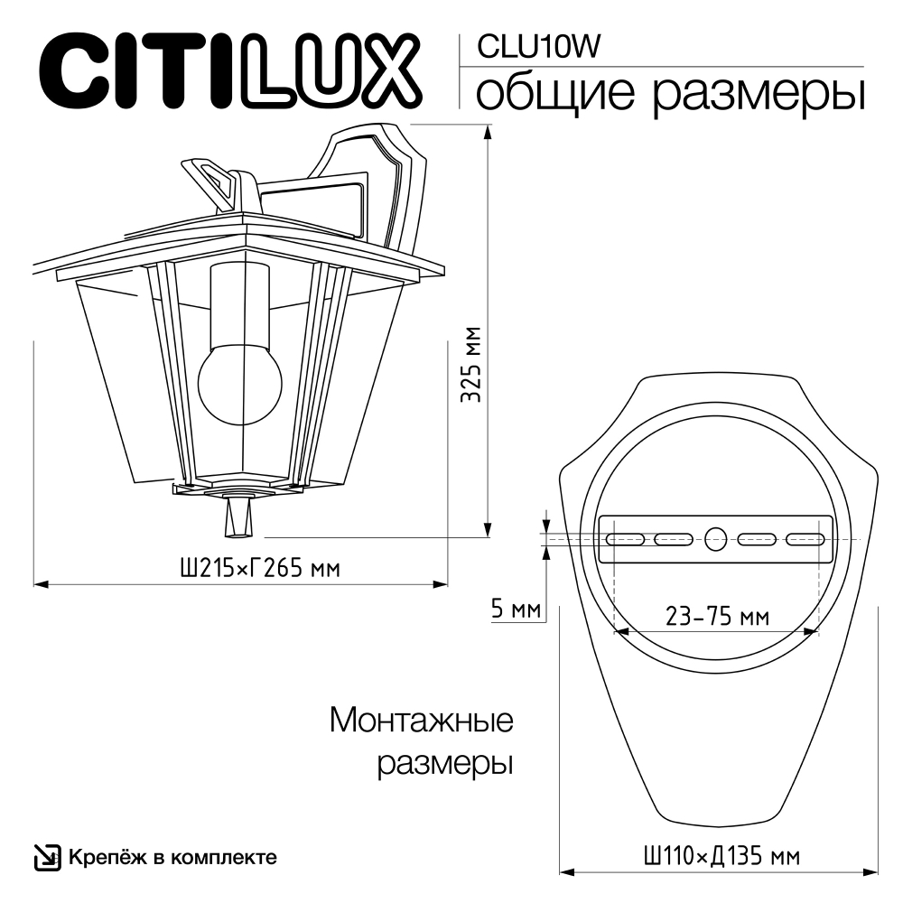 Citilux FORTS CLU10W Уличный настенный светильник