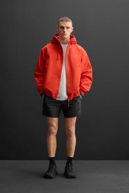 ZARA НЕПРОМОКАЕМАЯ КУРТКА ИЗ ВЫСОКОТЕХНОЛОГИЧНОЙ ТКАНИ, ОРАНЖЕВЫЙ
