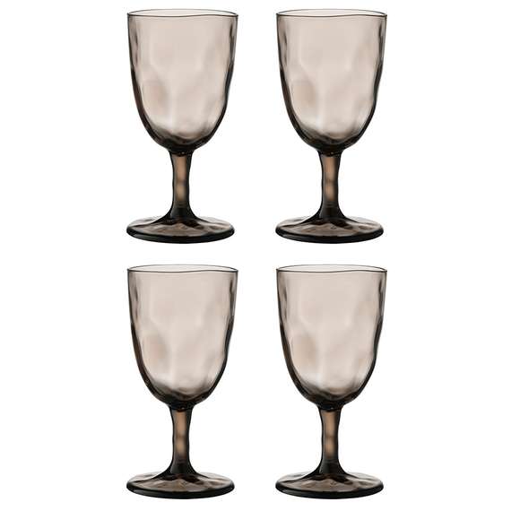 Набор бокалов для вина hollow, 430 мл, серо-коричневый, 4 шт.