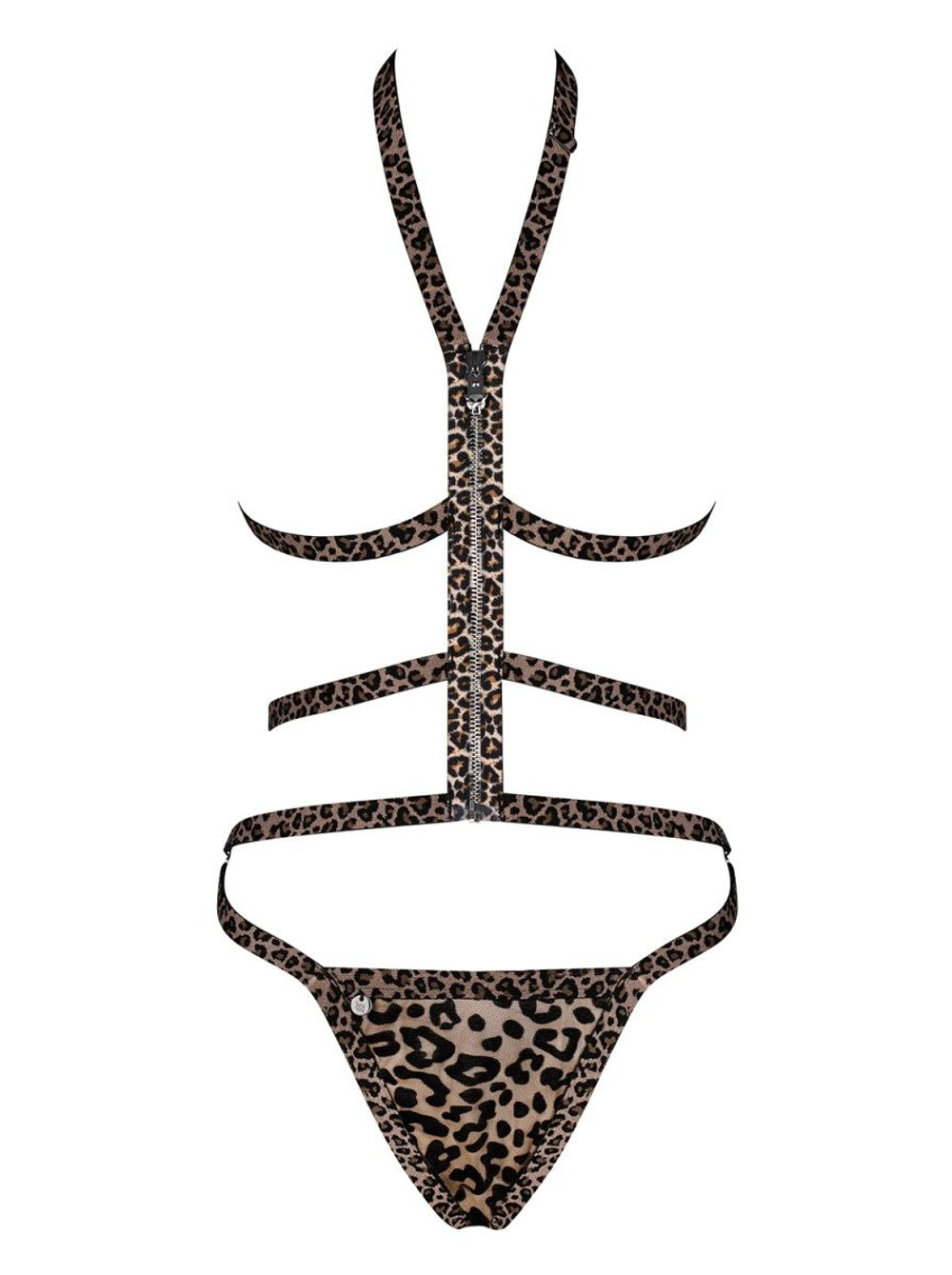 Хищный комплект Tigrita с открытым декольте (Размер: S-M-L) (Цвет: леопард)