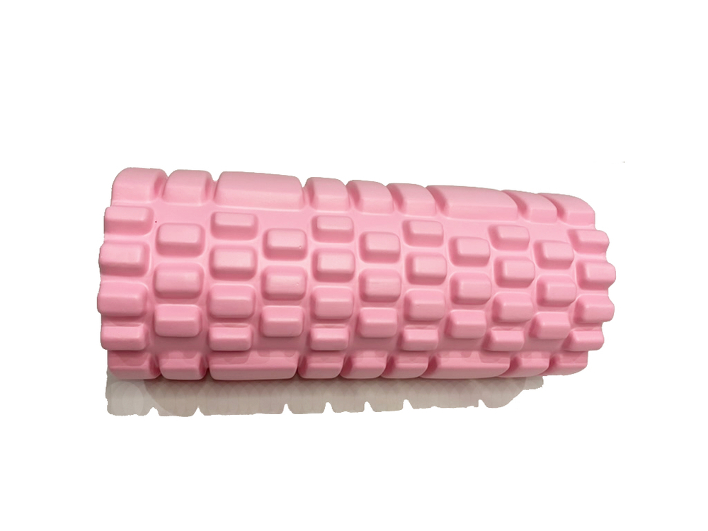 Ролик массажный для йоги MARK19 Yoga Mesh 33x14 см розовый