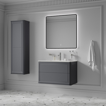 Пенал подвесной IDDIS Oxford Neo, 40 см, темно-серый, OXN40D0i97