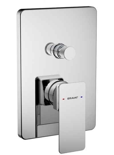 Смеситель встраиваемый в стену Bravat Phillis (2-функц)