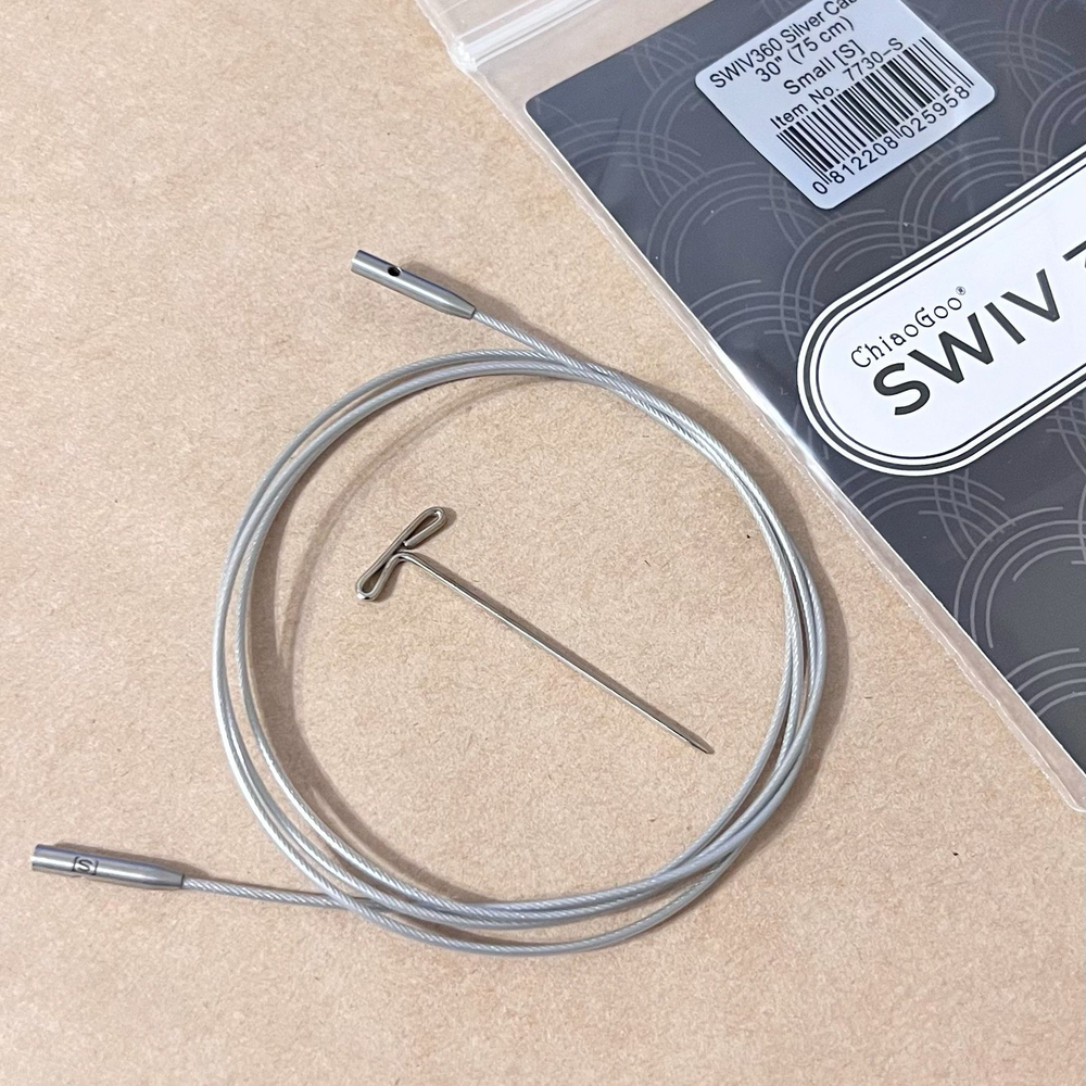 ChiaoGoo, Леска SWIV360, 93 см Small для съемных спиц размера S (готовая длина спиц 120см)