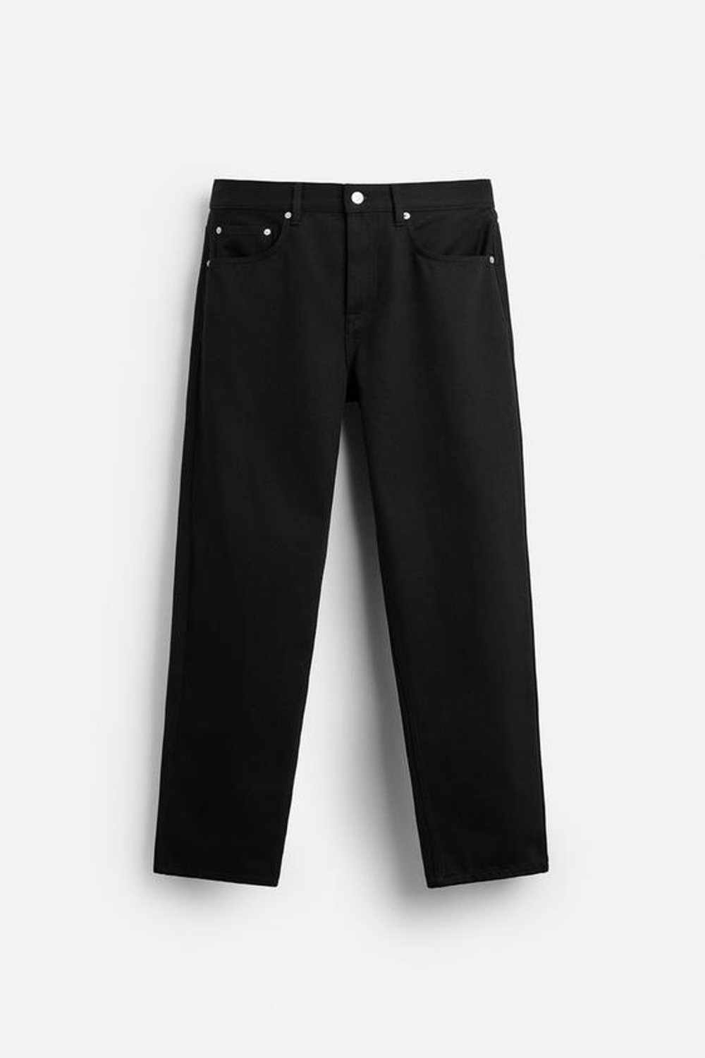 ZARA ДЖИНСЫ STRAIGHT-LEG, ЧЕРНЫЙ