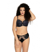 Бюстгальтер с шитой чашкой с вышивкой блестящей нитью (Размер: 85D) (Цвет: черный)