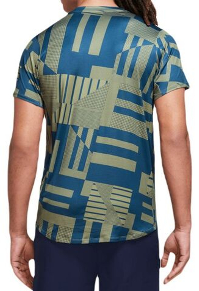 Футболка мужская теннисная Nike Court Dri-Fit Adventage Printed Crew Top - alligator/white