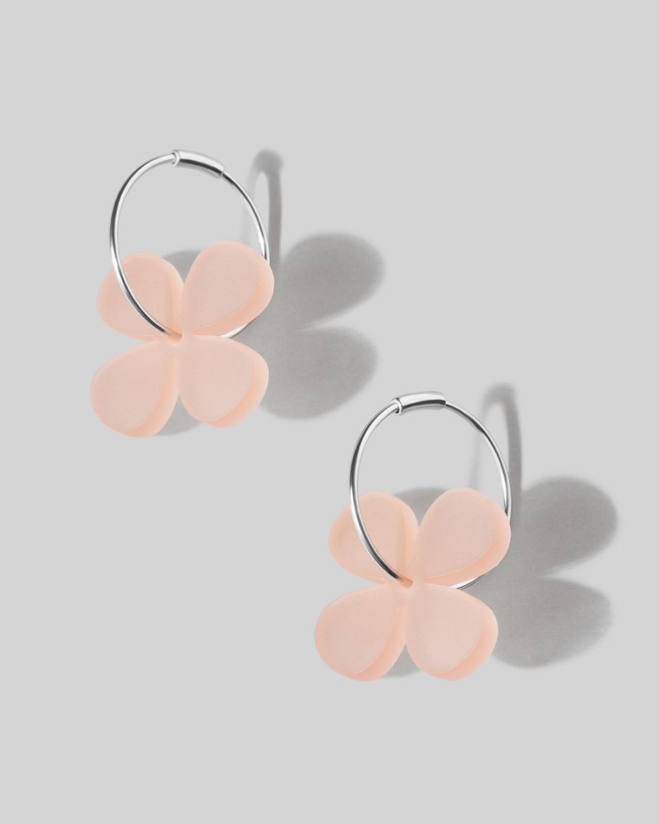 Cерьги Hoops Flowers Peach