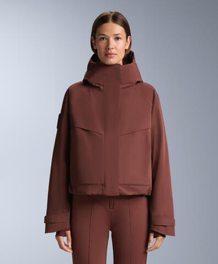 Oysho Водонепроницаемая куртка с карманами Primaloft® Feel the Performance TM SKI, терракотовый