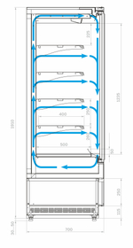 Холодильная витрина Carboma Cube 2 FC20-07 VM 0,6-1 LIGHT фронт X0 (0430)