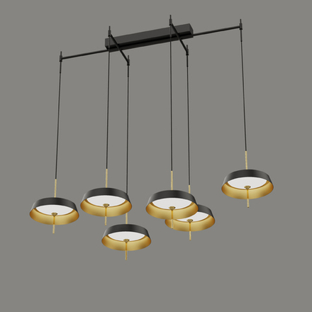 Подвесной светильник MD18001061-6B  black/gold