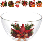 Салатник стеклянный 250мл «Зимняя фантазия» 6 видов