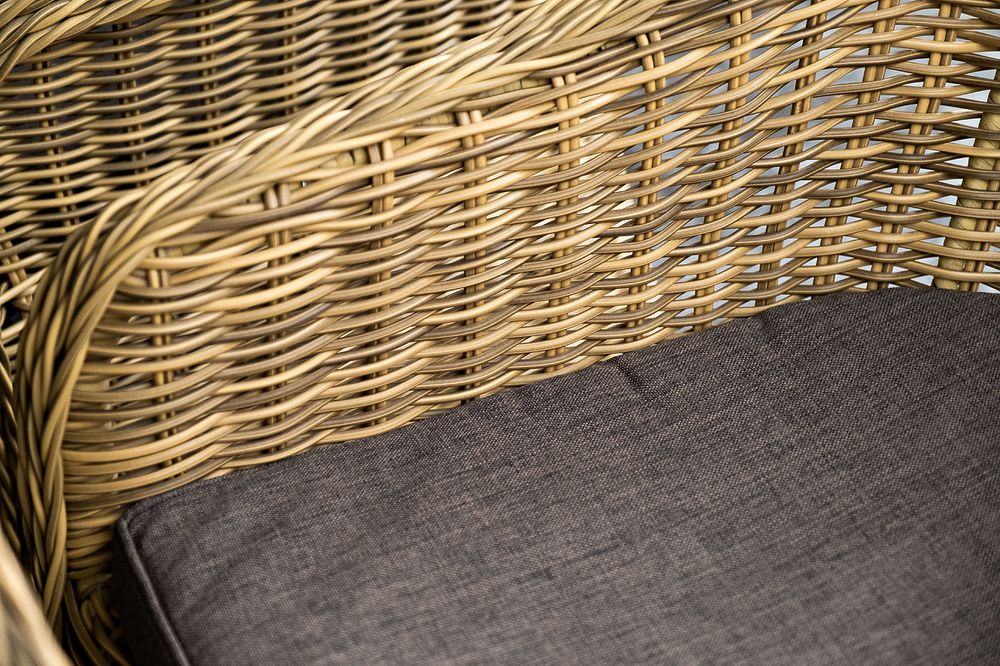 "Равенна" плетеное кресло из искусственного ротанга, цвет соломенный