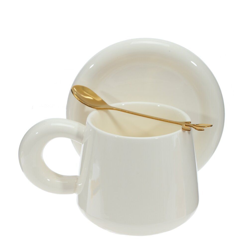 GAEM Кружка с блюдцем и ложкой, 300 мл, L16 W13 H10 см, 4в.