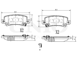 Колодки тормозные диск. задние UNIO BRP-20382
