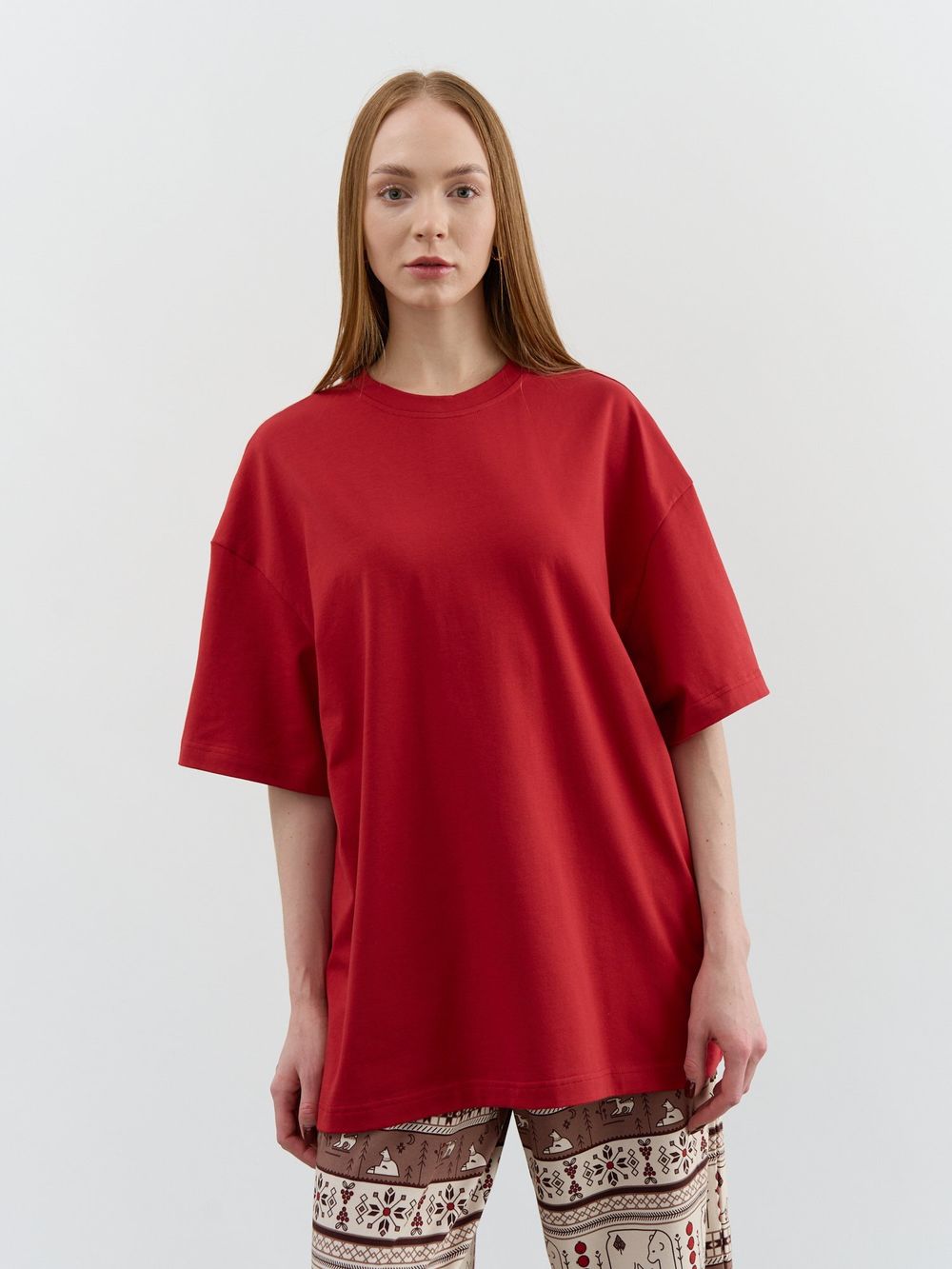 Футболка оверсайз "Рябина" женская