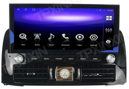 Магнитола для Lexus GX470 J120, Toyota Land Cruiser Prado 120 (климат на большом экране) - Carmedia ZH-T1214H монитор 12.3" на Android 12, 8Гб+128Гб, CarPlay, 4G SIM-слот