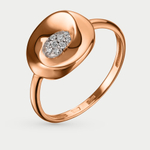 Кольцо для женщин из розового золота 585 пробы с фианитами (арт. 121-1774_f-01)