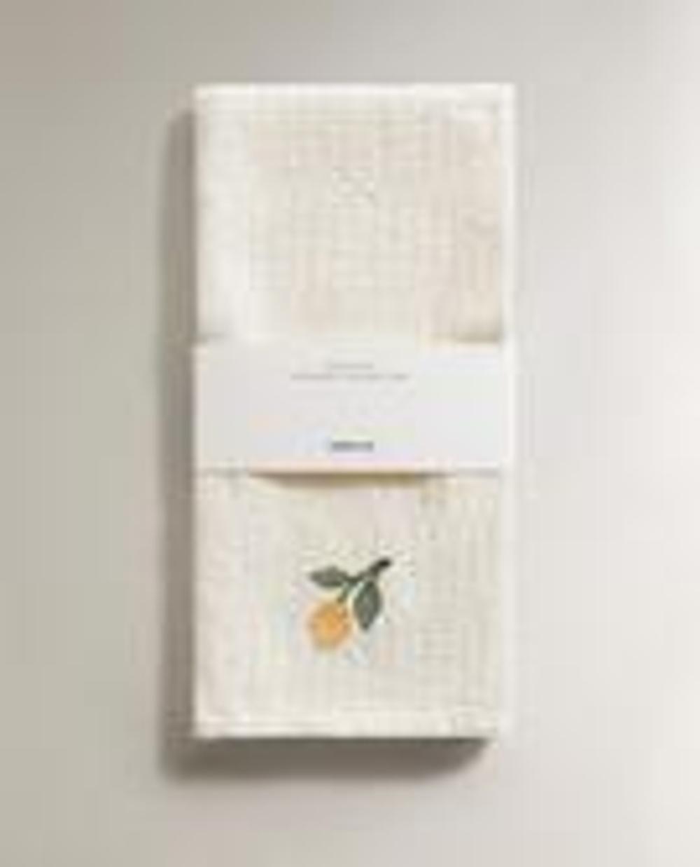 ZARA HOME КУХОННОЕ ПОЛОТЕНЦЕ С ВАФЕЛЬНЫМ УЗОРОМ, ЗЕЛЕНЫЙ
