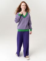 Джемпер для девочки AT954 сиренево-зеленый