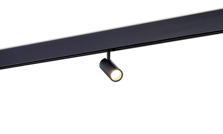 Светодиодный светильник Alpha для SPACE Track system 5Вт, D35xL80 мм, 330Лм, 36°, 3000К, недиммируемый, Ra>90, черный