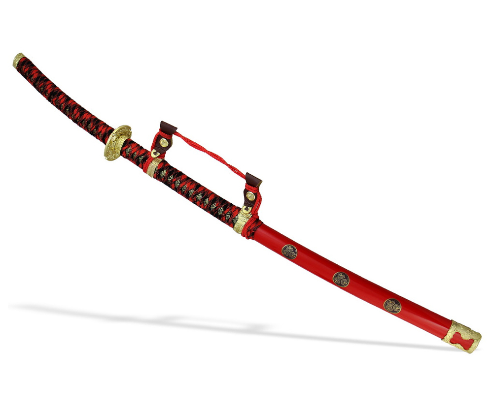 Меч самурайский тачи, красные ножны