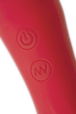 Двусторонний вибромассажер силикон красный 21 см