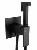Гигиенический душ со смесителем встраиваемый WONZON & WOGHAND CUBE WW-88829016-MB черный матовый