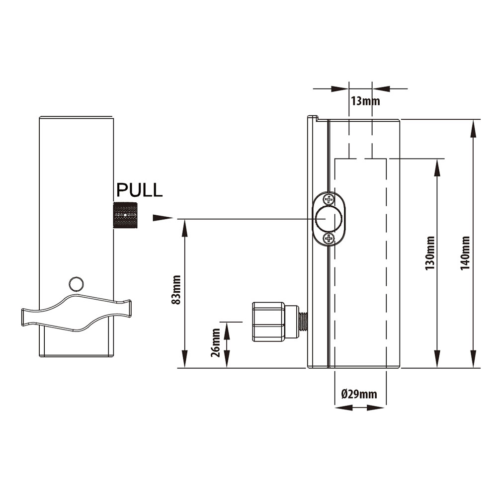 KUPO KS-089B Universal TV quick receiver, black. Адаптер