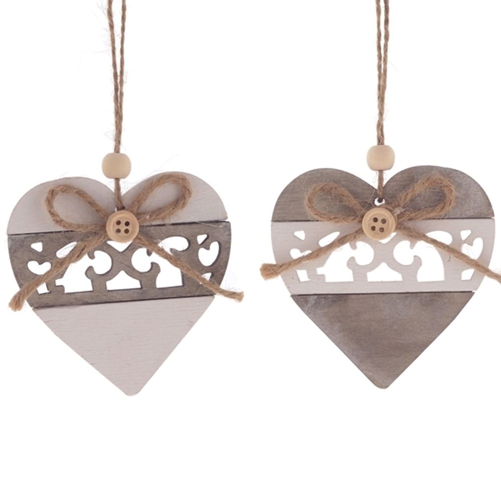 GAEM Украшение новогоднее "Сердце", L8 W0,7 H8,5 см, 2в.