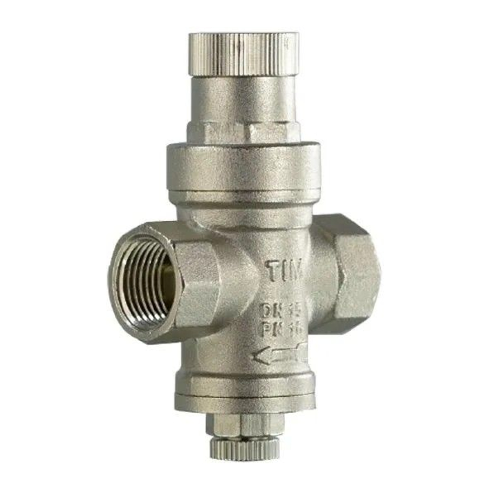 Редуктор давления 1/2 с отверстием под манометр 1/4 TIM BL2802A