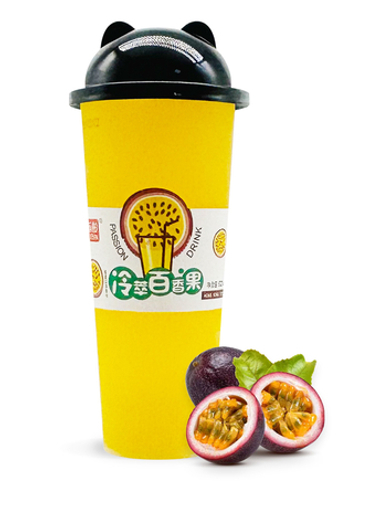 Фруктовый напиток  Маракуйя с кусочками желе .  Китай