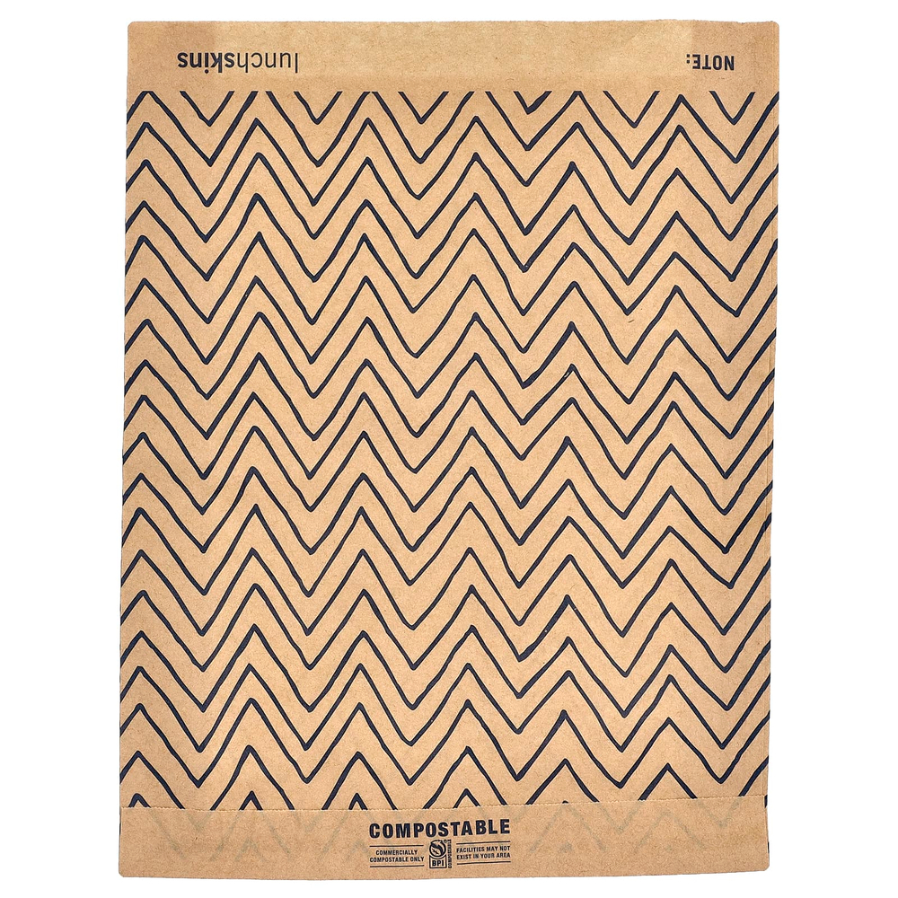 Lunchskins, бумажные пакеты для сэндвичей, размер XL, с защитной пленкой, 50 шт.