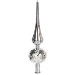 Верхушка на ёлку 23 см «Снежинка», Серебро/белый