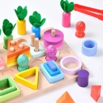 Развивающая деревянная игрушка 4 в 1
