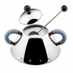 Alessi - Синяя сахарница с ложкой / артикул   9097  / GTIN 8003299011933