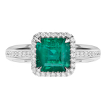 Кольцо с изумрудом и бриллиантами, R0068-3/1