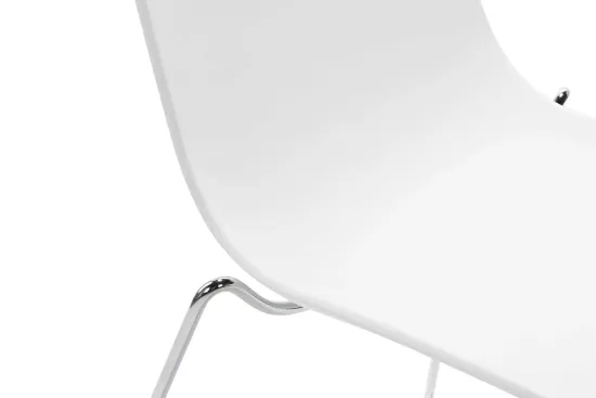 Стул Cafeteria ножки металл, сиденье белый пластик