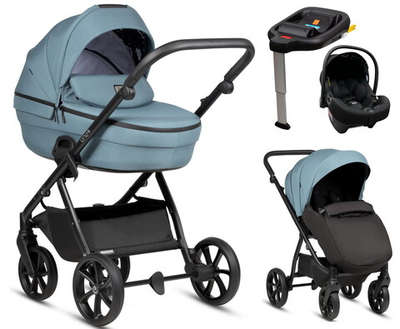 Детская коляска Tutis Uno 6 Plus Essential collection 4 в 1 с автокреслом Elo Lux EduSky Black и базой 1602143 Menta