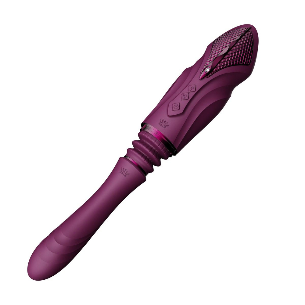 Секс-машина Zalo Sesh с подогревом и насадками, фиолетовая