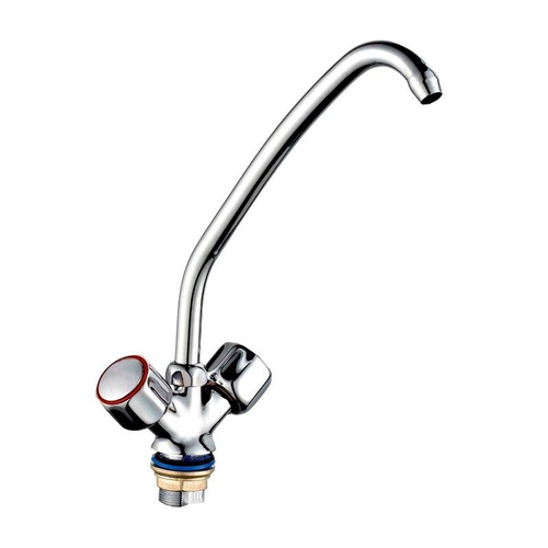 Смеситель для мойки ПСМ 120-К/06, металлические маховики, без гибкой подводки