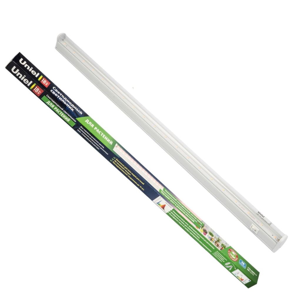 ULI-P12-18W-SPLE IP40 WHITE Светильник для растений светодиодный линейный. 560мм. выкл. на корпусе. Спектр для фотосинтеза. TM Uniel