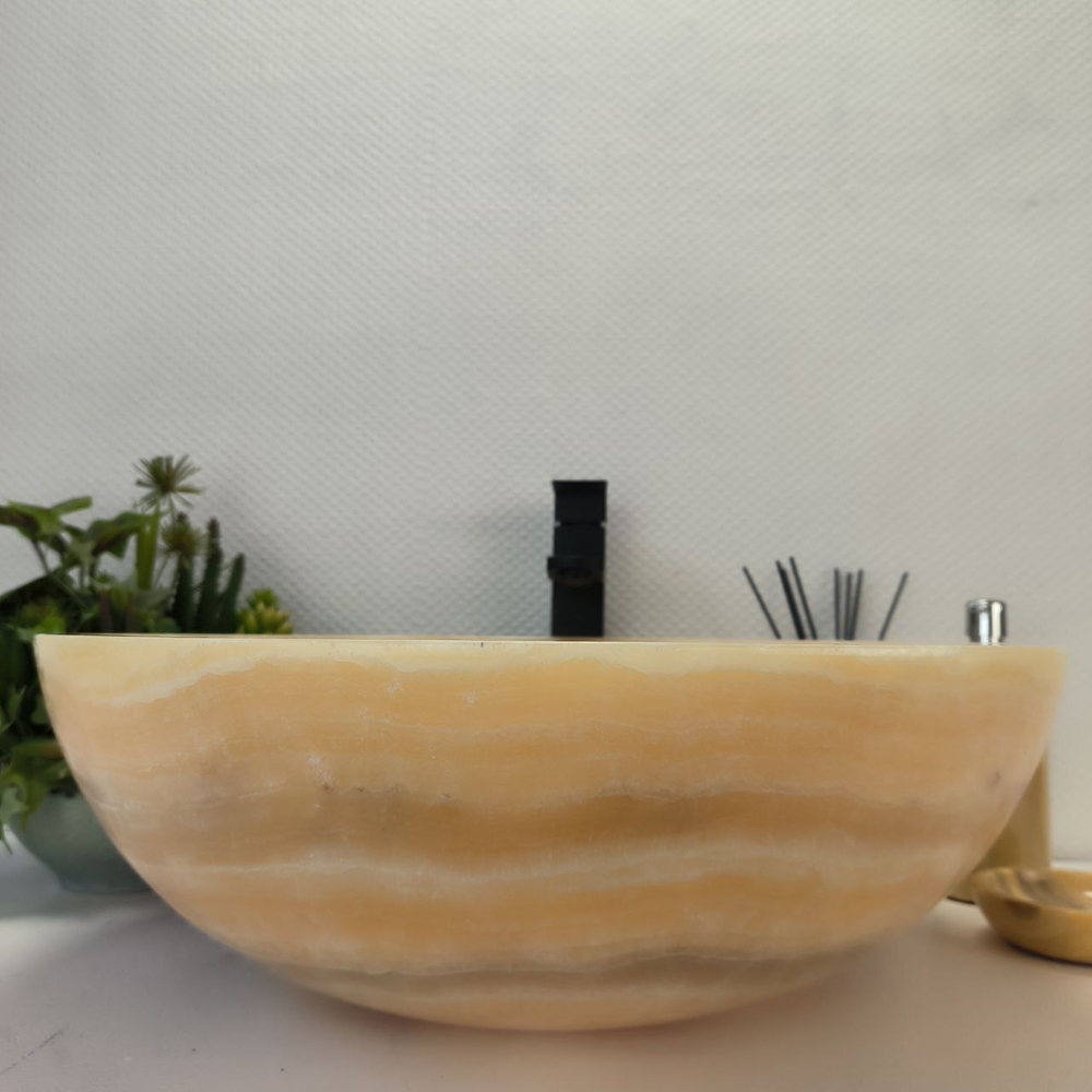 Раковина из оникса Bowl Yellow Big BO-63043 50*50*17 37