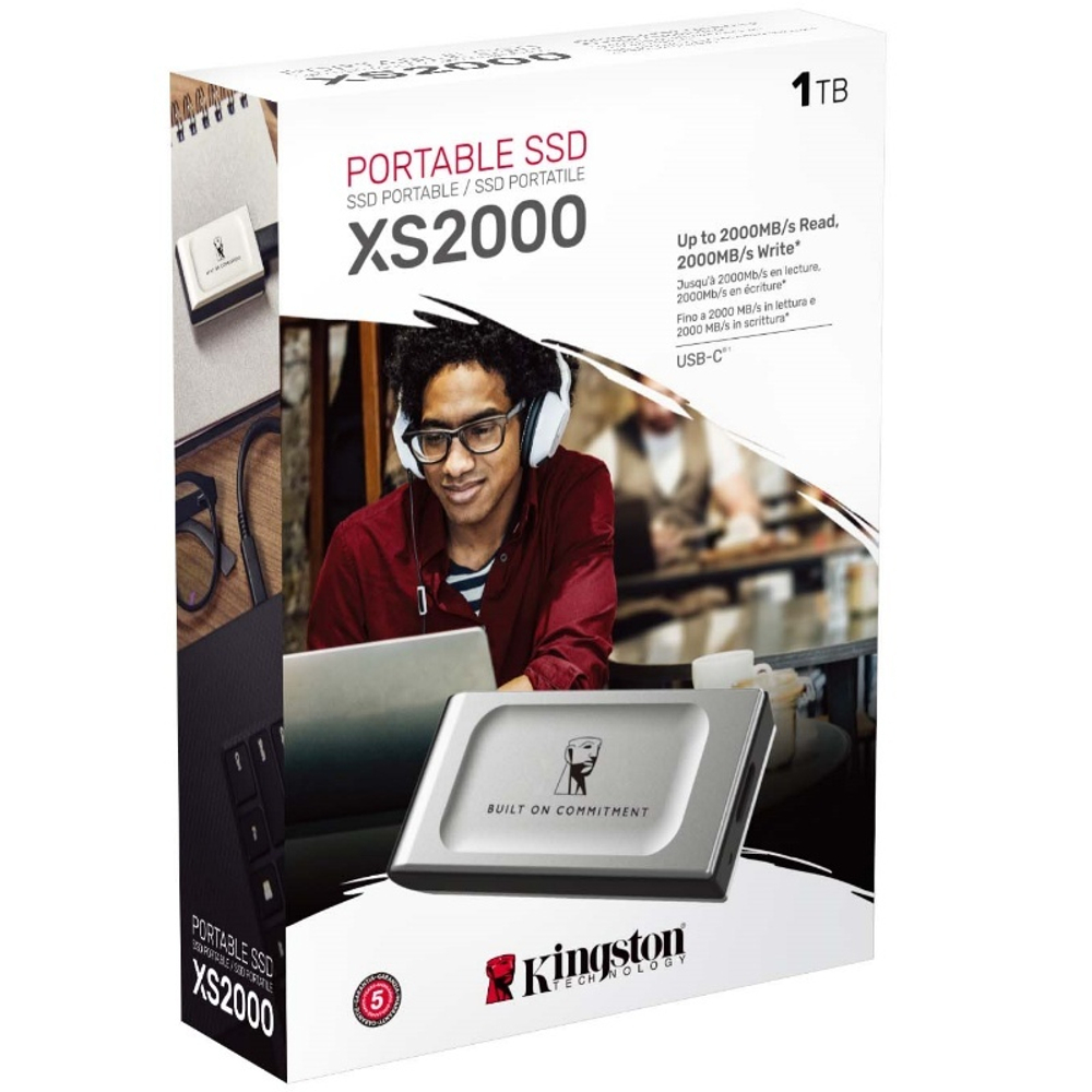 Твердотельный накопитель Kingston External SSD XS2000 BOC 1Tb USB 3.2 Gen 2x2 R2000/W2000 MB/s (SXS2000/1000GA)
