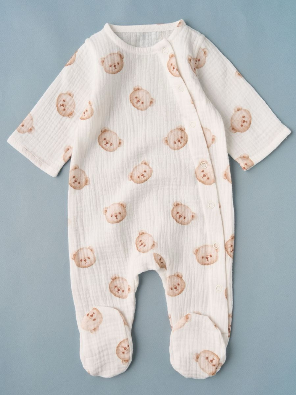 Комбинезон и чепчик "Мишки", Крем