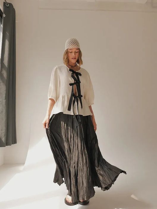 Рубашка на завязках из муслина / Country Textile