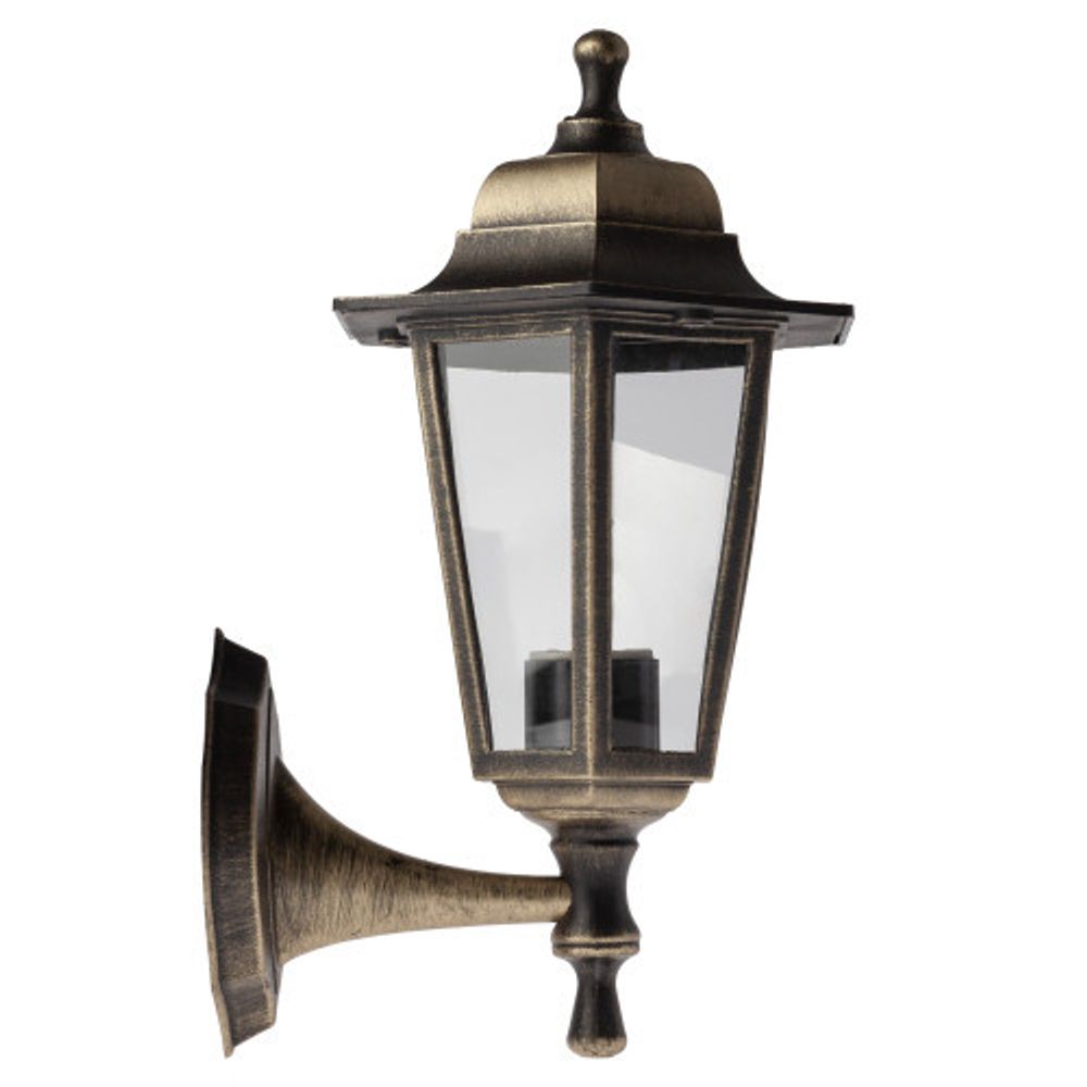 Садово-парковый светильник ЭРА НБУ 06-60-001 бронза 6 гранный настенный IP44 Е27 max60Вт