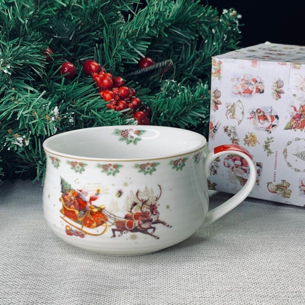 Lenardi 205-296 Бульонница 450 мл НОВЫЙ ГОД в под.уп.(х24)Фарфор