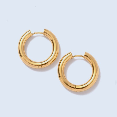 Серьги-бублики M Gold